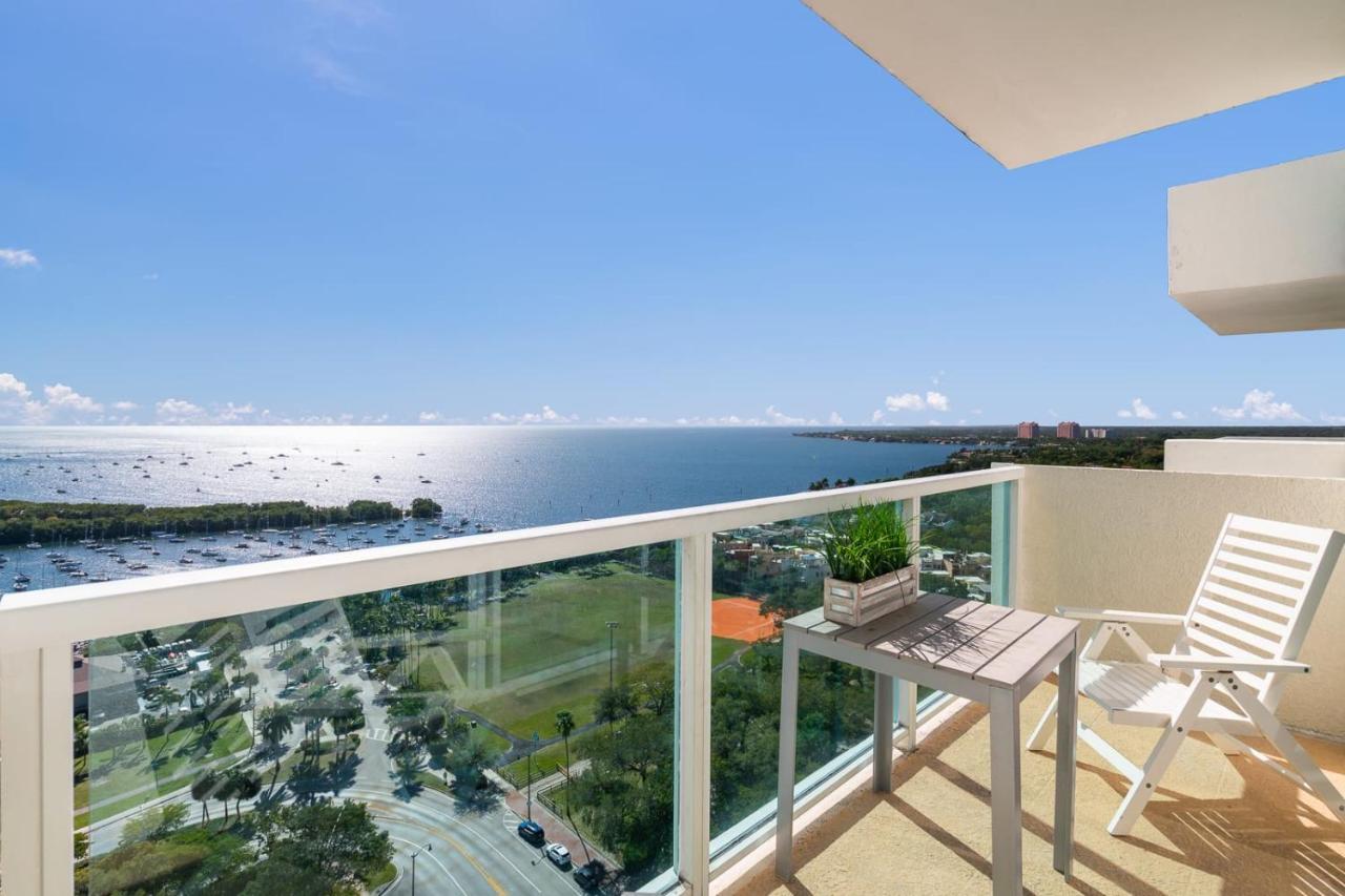 Ocean View Balcony Steps From Restaurants, Peacock Park & Marina Villa Miami Ngoại thất bức ảnh