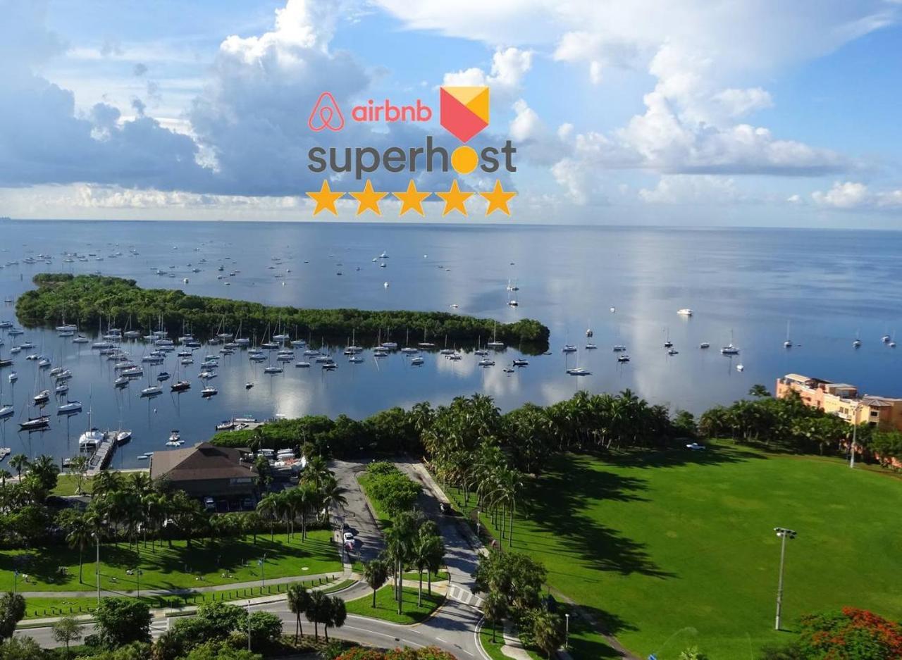Ocean View Balcony Steps From Restaurants, Peacock Park & Marina Villa Miami Ngoại thất bức ảnh